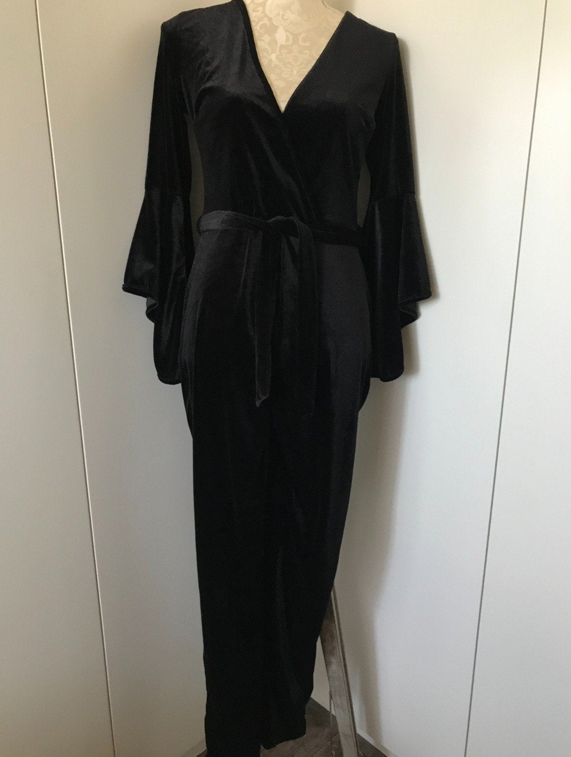 Zwarte Velours Jumpsuit, Kleding | Dames, Ophalen of Verzenden, Zo goed als nieuw, Maat 36 (S), Zwart