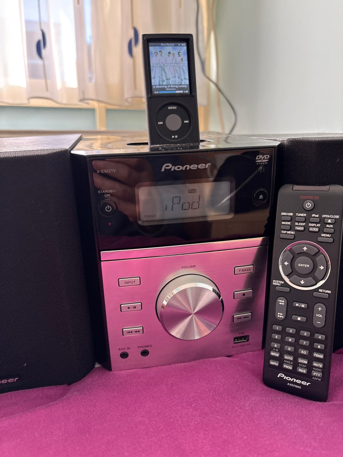 Pioneer X-EM21V Stereoset met iPod-dock en afstandsbediening, Ophalen, Gebruikt, Pioneer, Microset