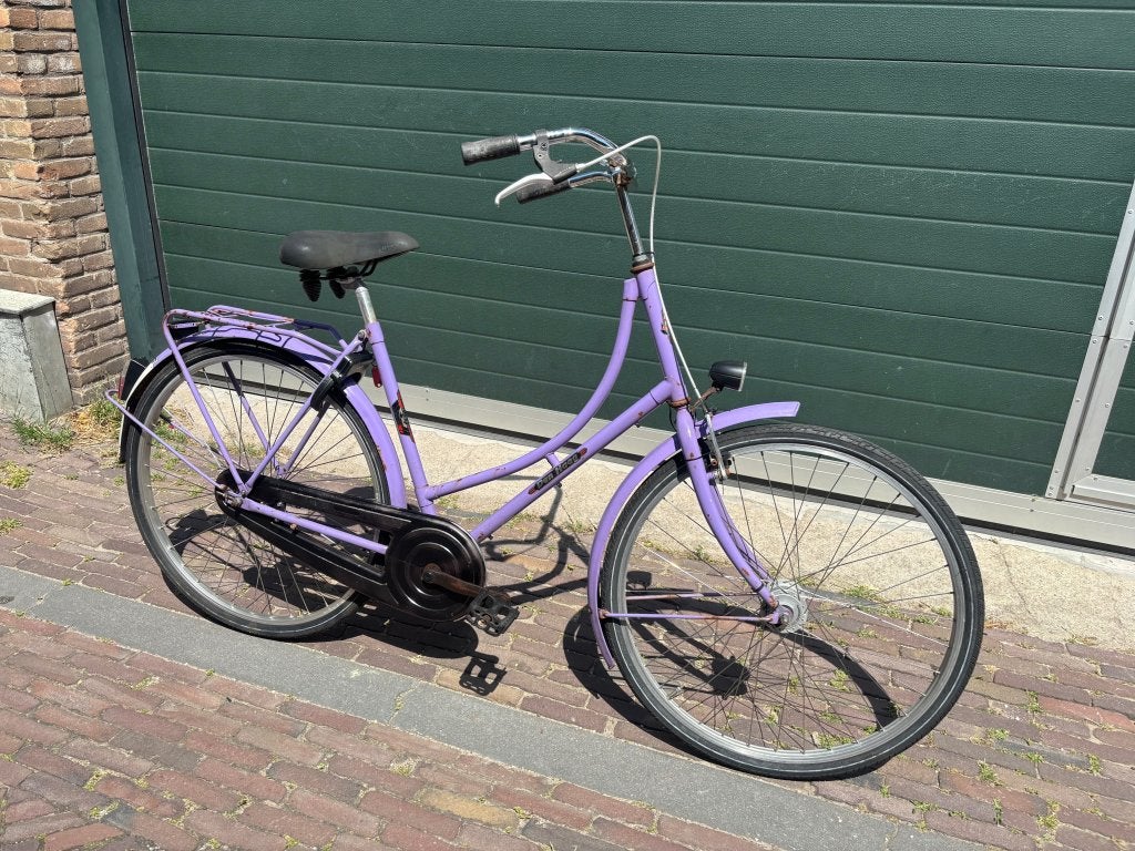 Fietshokje Houtplein: BBF DenHaag omafiets 1spd, Terugtraprem, Gebruikt, Niet ingevuld, Handrem