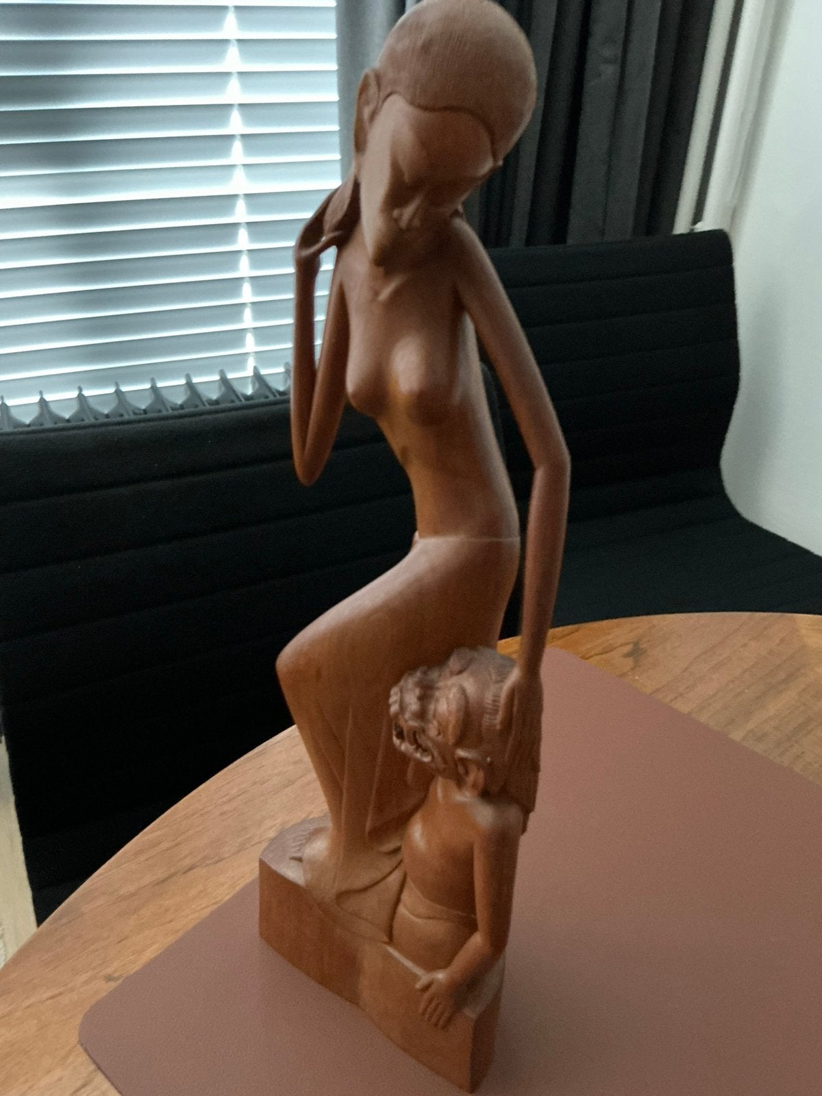 -Mythe -Princess met naga - ( zeldzaam ), Verzenden, Art deco, Handgemaakt, Hout
