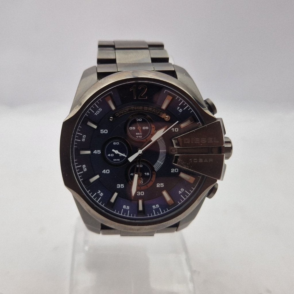Diesel Mega Chief DZ4329 Horloge || Nu voor Maar € 99,99!, Ophalen of Verzenden, Zo goed als nieuw, Zwart, Android