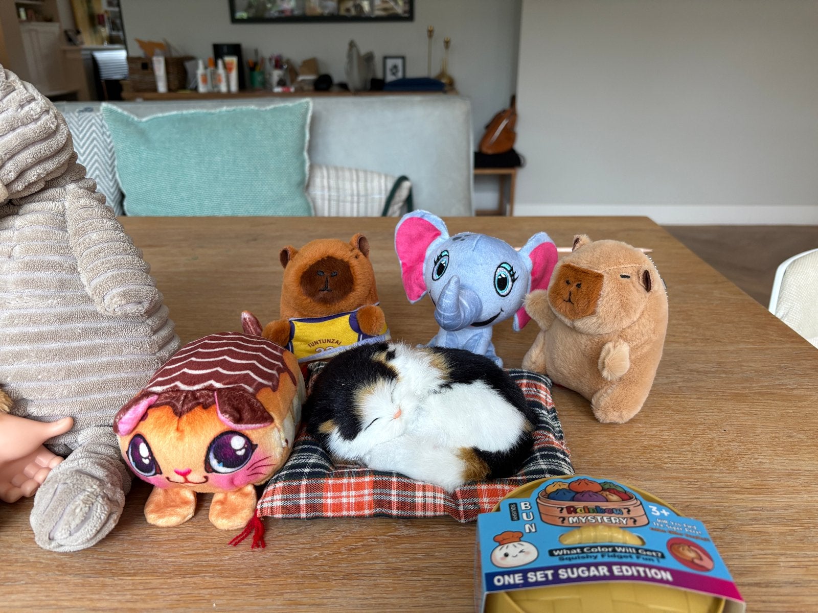 Diverse knuffels en squishy dumpling (bun), Gebruikt, Overige merken, Overige karakters, Ophalen of Verzenden
