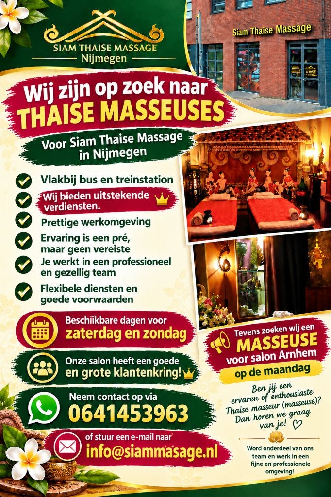 Advertentie Thaise Masseuse gezocht
