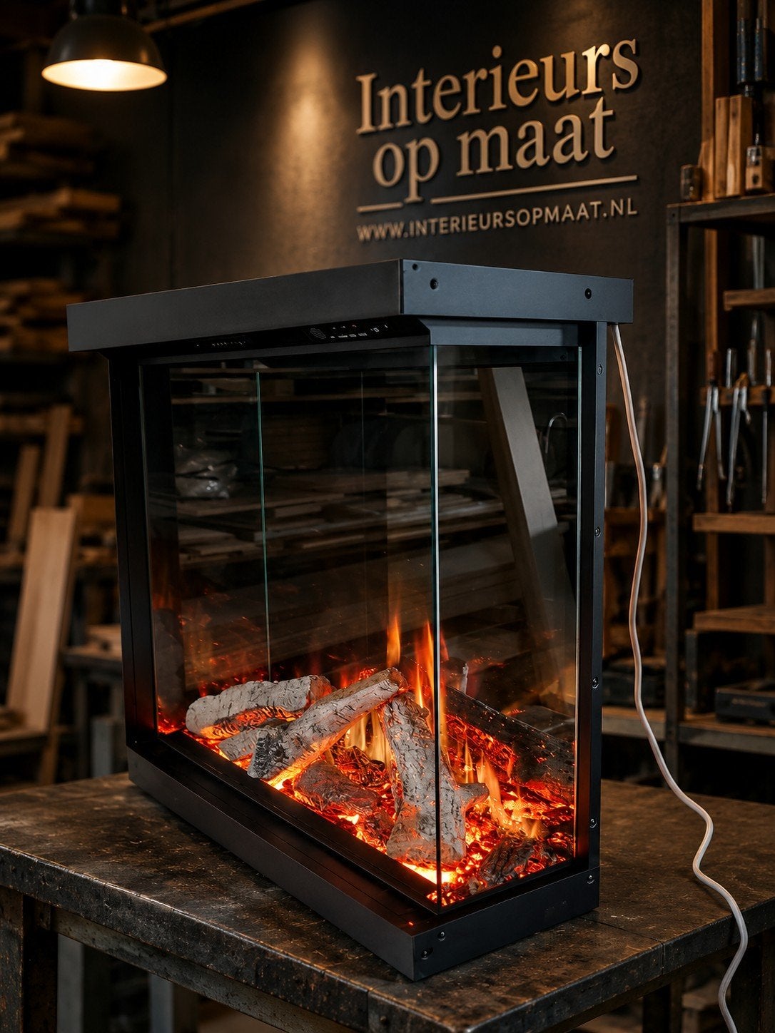 elecktrische haard met cinewall, Ophalen of Verzenden, Nieuw, Houthaard