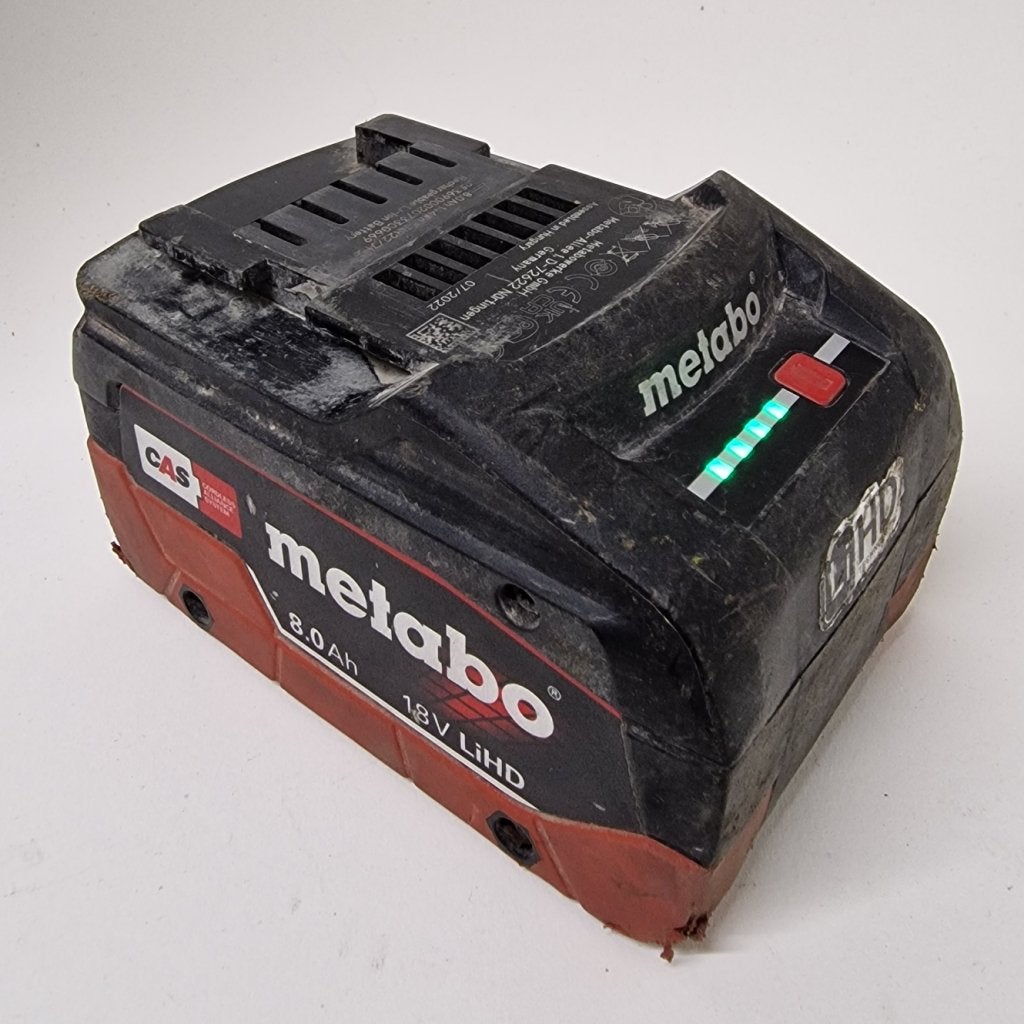 Metabo LiHD 18V 8.0 Ah Accu   | Inc garantie, Metabo, Gebruikt, Support@metabo.com, Metabo Corporation, Metabo-Werke GmbH, 
72622 NÃ¼rtingen
Germany