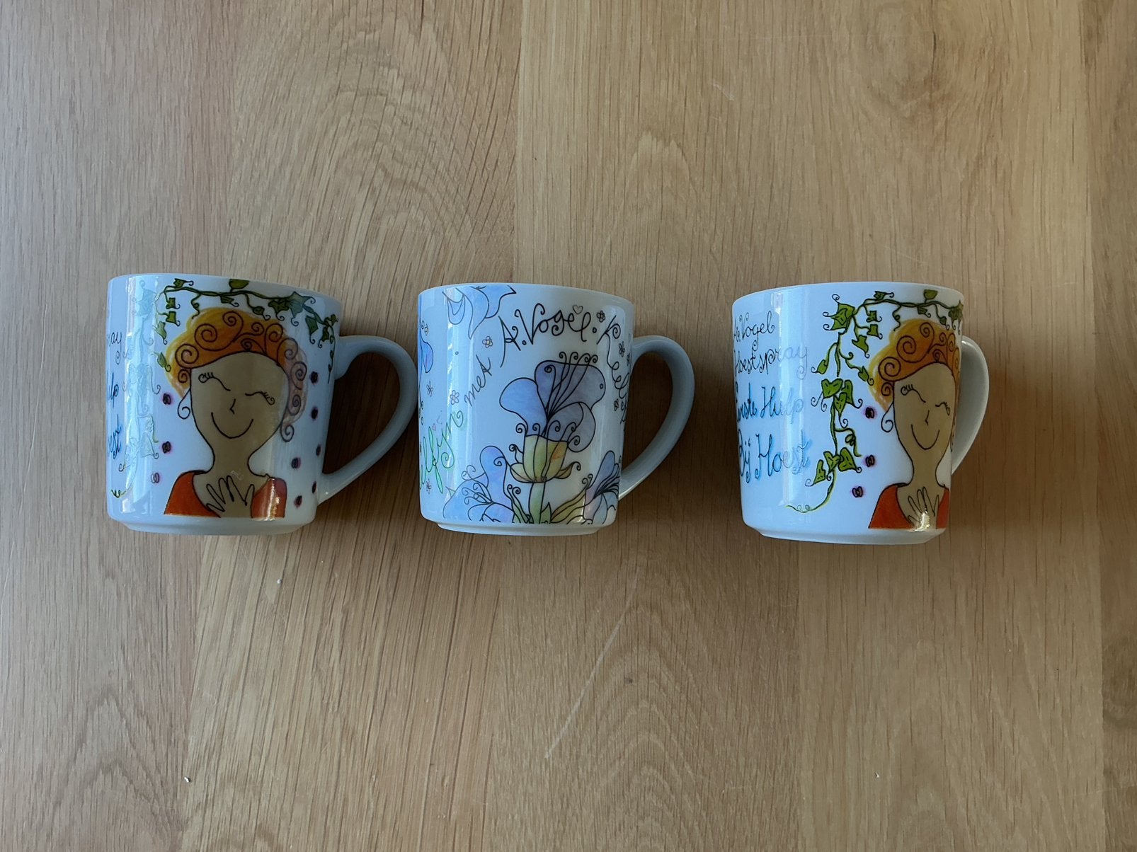 Drie nieuwe promotie bekers van A. Vogel waarvan 1 dubbele., Nieuw, Ophalen of Verzenden, Overige stijlen, Kop(pen) en/of Schotel(s)
