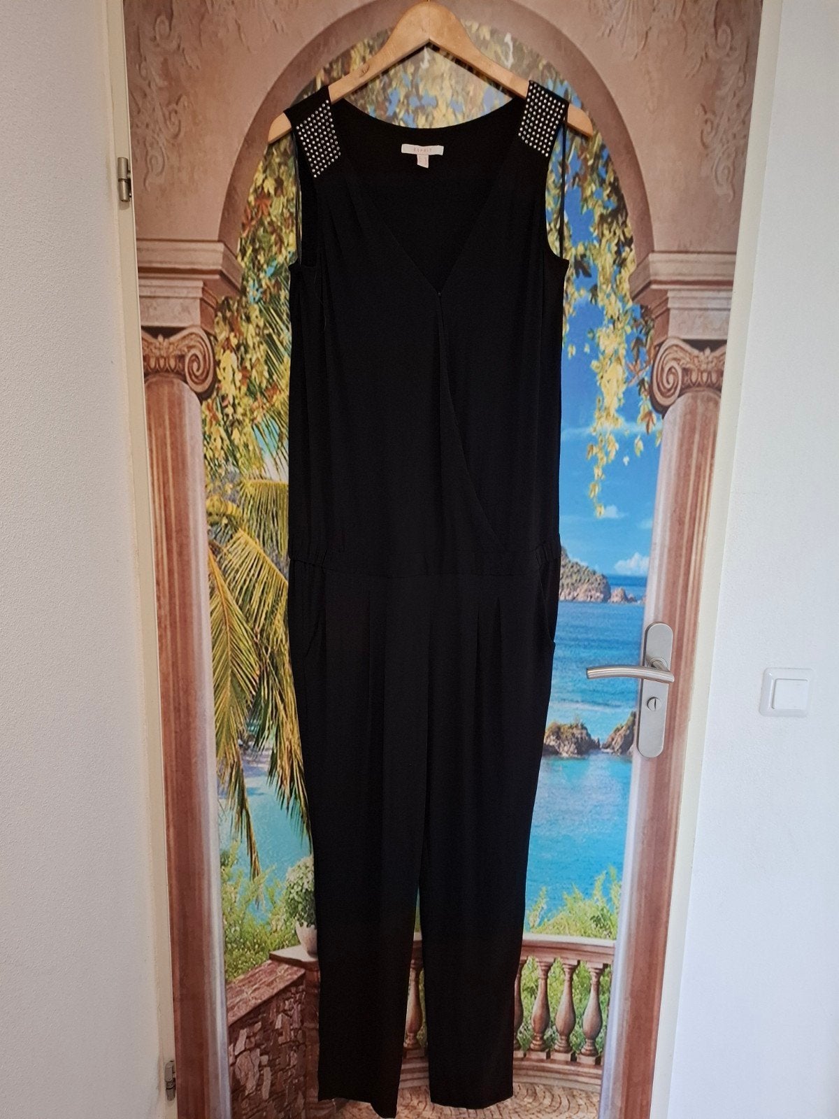 Esprit jumpsuit met studs - Maat 42/44 (L), Zwart, Maat 42/44 (L), Nieuw, Ophalen of Verzenden