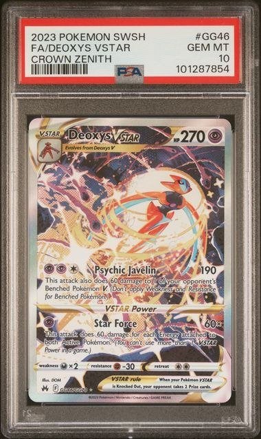 [PSA 10] Deoxys VSTAR GG46/GG70 - Pokemon Crown Zenith, Ophalen of Verzenden, Nieuw, Losse kaart, Foil