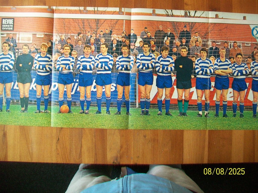 Uitklapposter Xerxes ( Revu) seizoen 1965 - 1966, Verzamelen, Verzenden, Gebruikt, Feyenoord, Poster, Plaatje of Sticker