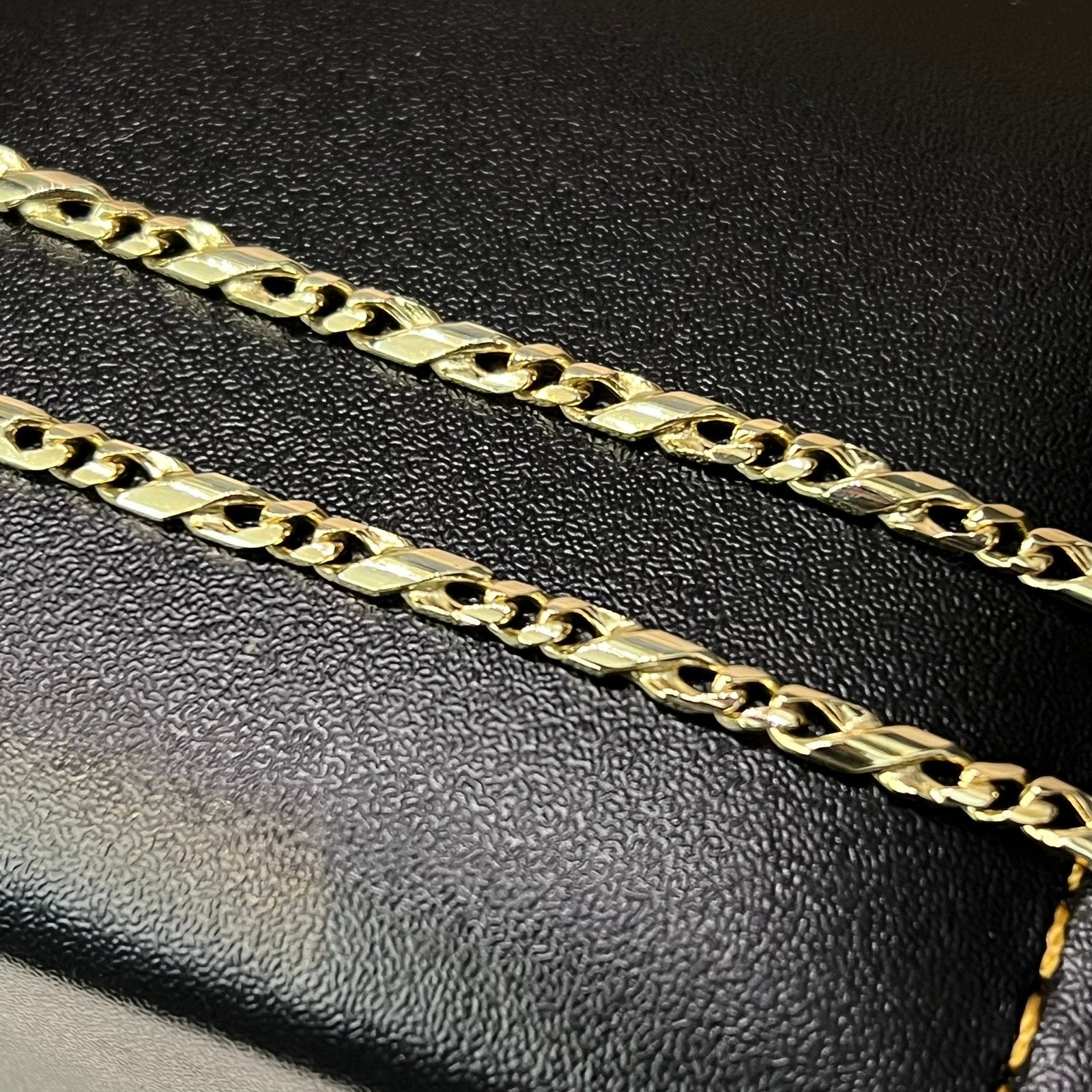 14 karaat gouden ketting massief schakel, Sieraden, Tassen en Uiterlijk, Kettingen, Ophalen of Verzenden