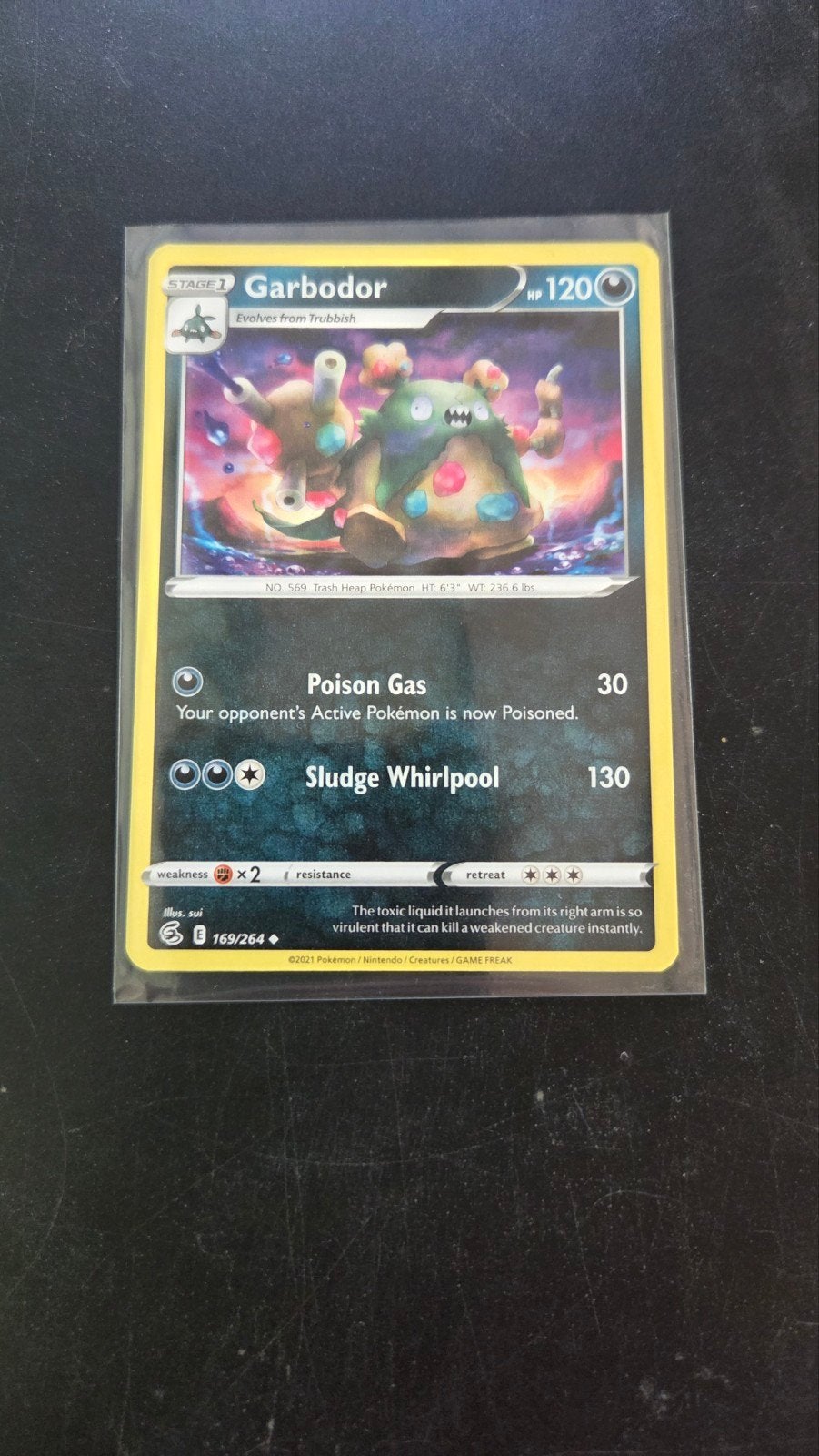 Garbodor 169/264 Fusion Strike Pokémon Kaart, Verzenden, Zo goed als nieuw, Losse kaart