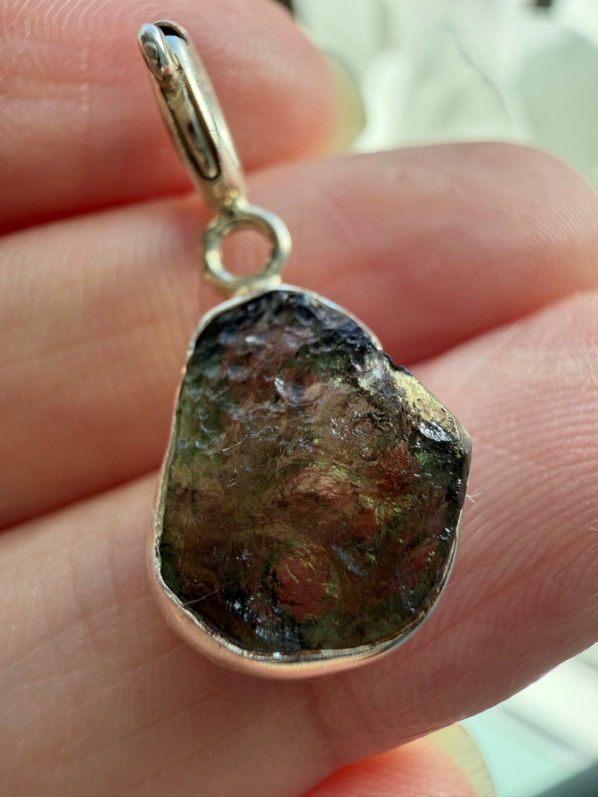 Moldaviet Hanger 925 Zilver - Exact zoals afgebeeld, Overige voorstellingen, Nieuw, Ophalen of Verzenden, Met edelsteen