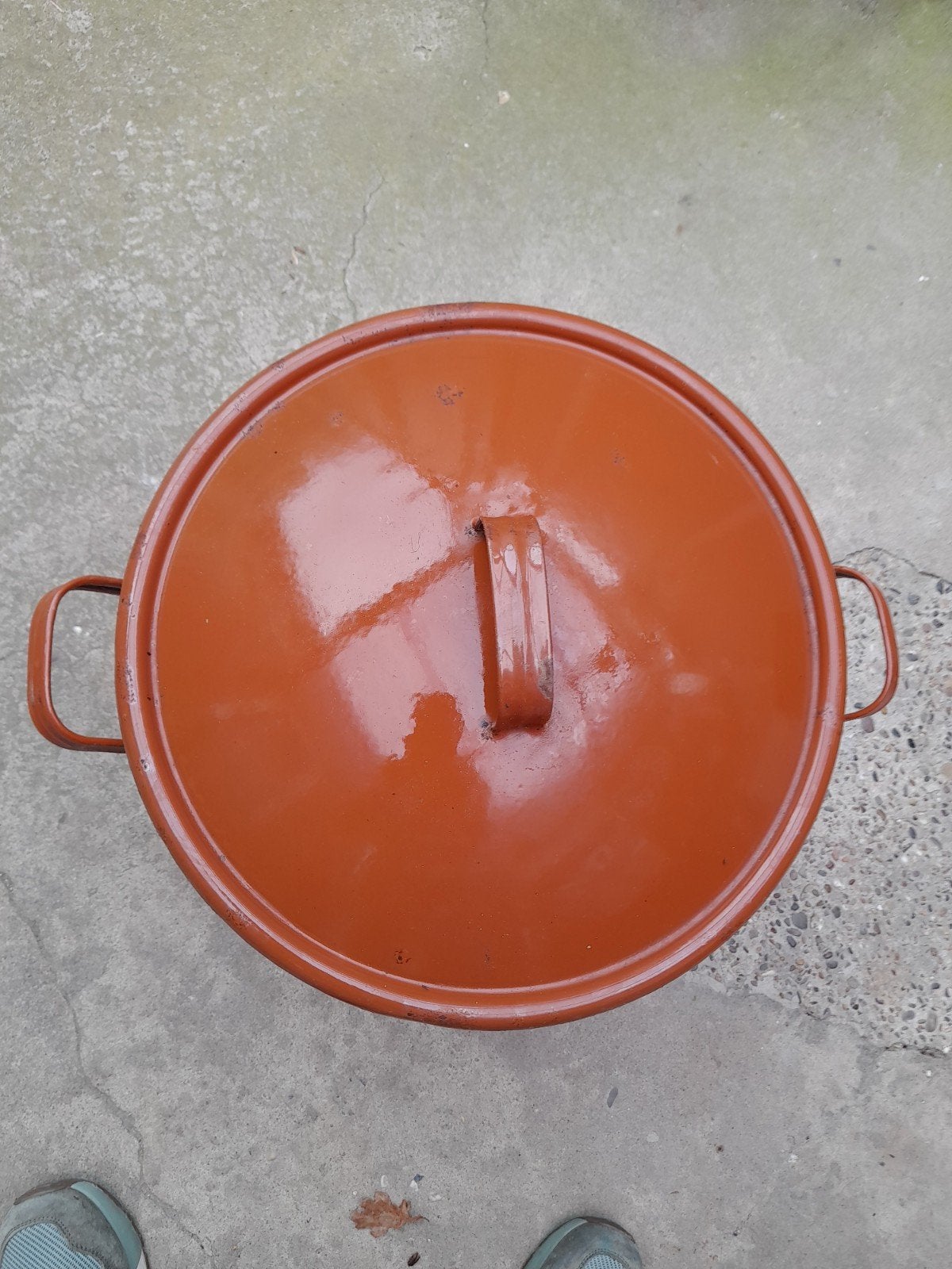 Vintage geëmailleerde wasketel - 39cm diameter, Antiek en Kunst, Ophalen