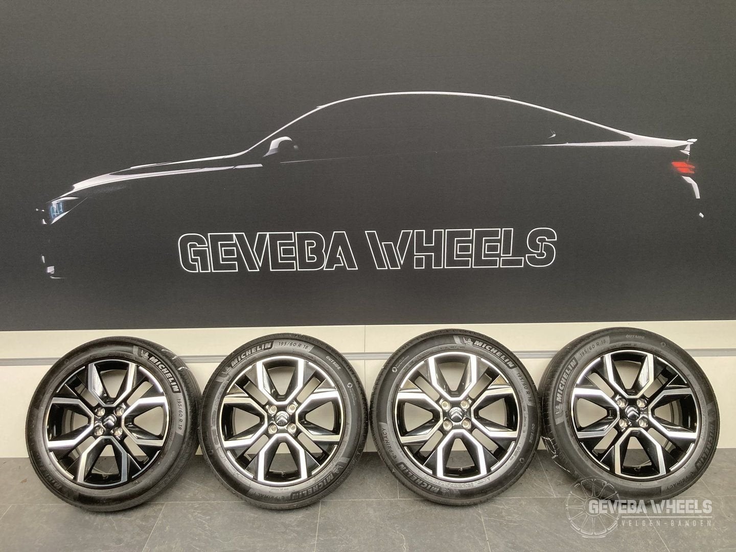 18” originele Citroen C4 / C4 X velgen + banden 4x108 983348, Auto-onderdelen, Banden en Velgen, 18 inch, Gebruikt, -, -