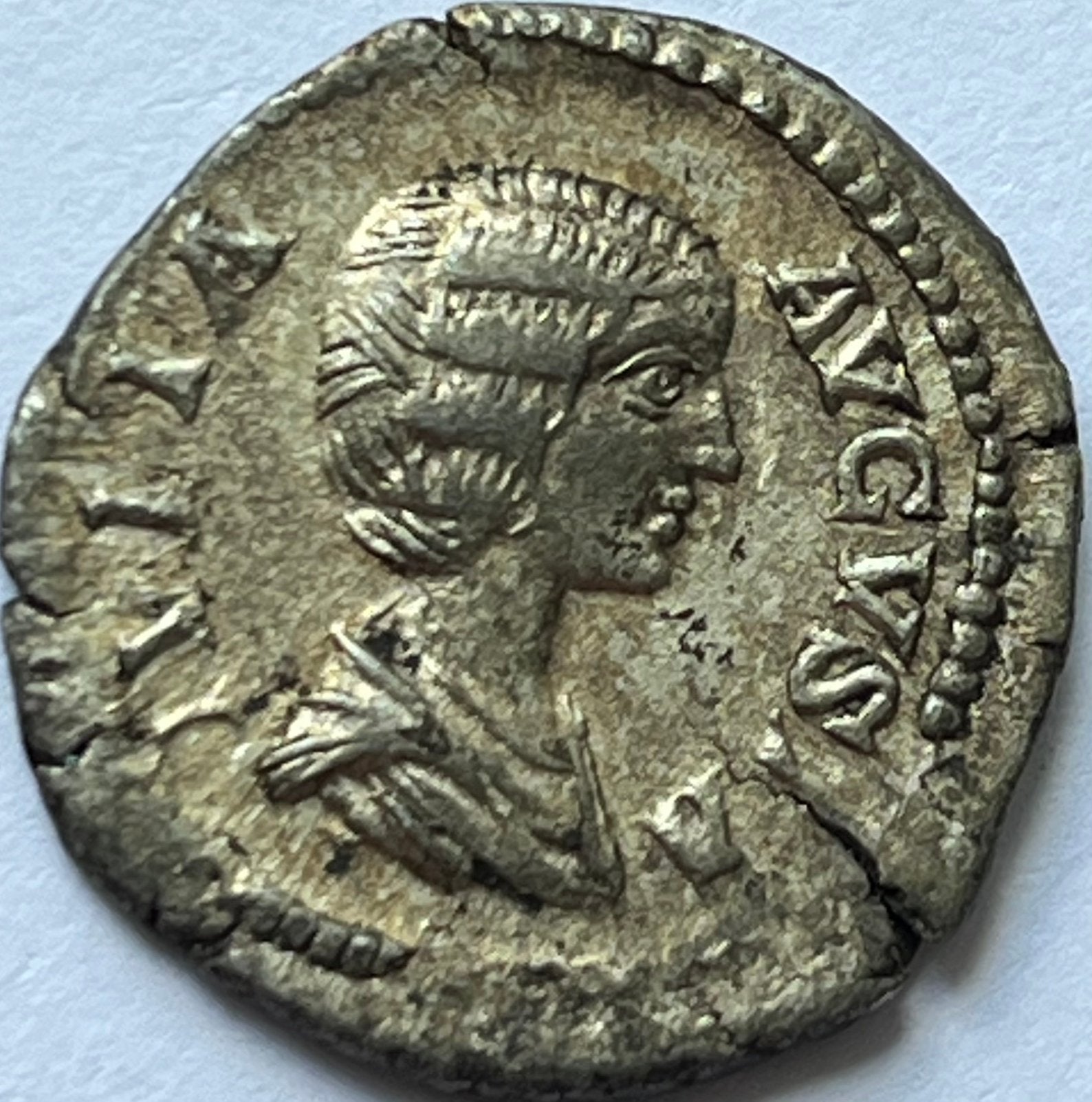 Romeinse Rijk zilveren denarius Julia Domna, Postzegels en Munten, Munten | Europa | Niet-Euromunten, Ophalen of Verzenden, Overige landen
