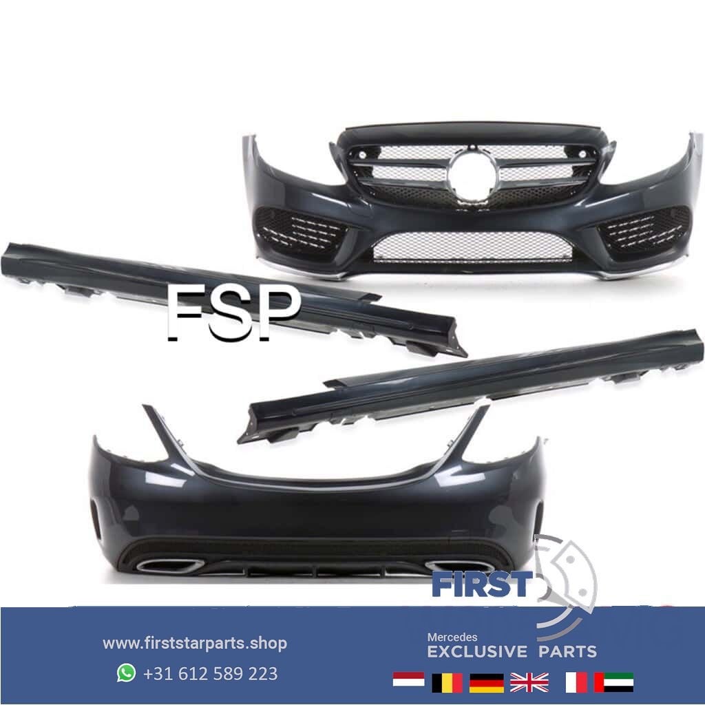 W205 AMG Pakket Mercedes C Klasse 2018 voorbumper + achterbu