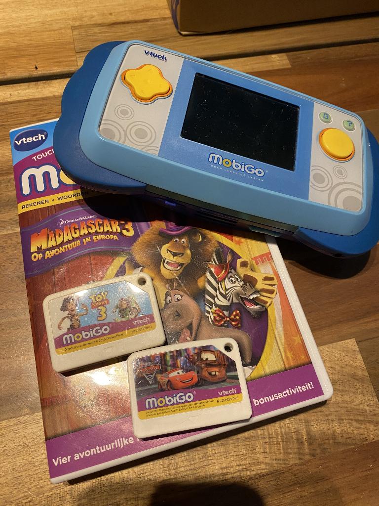 Vtech MobiGo incl 3 spellen, Ophalen of Verzenden, Gebruikt, 4 tot 6 jaar