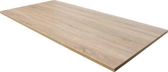 Los Bureaublad 160x80 Midden Eiken, Ophalen, Hout, Zo goed als nieuw, 80 cm