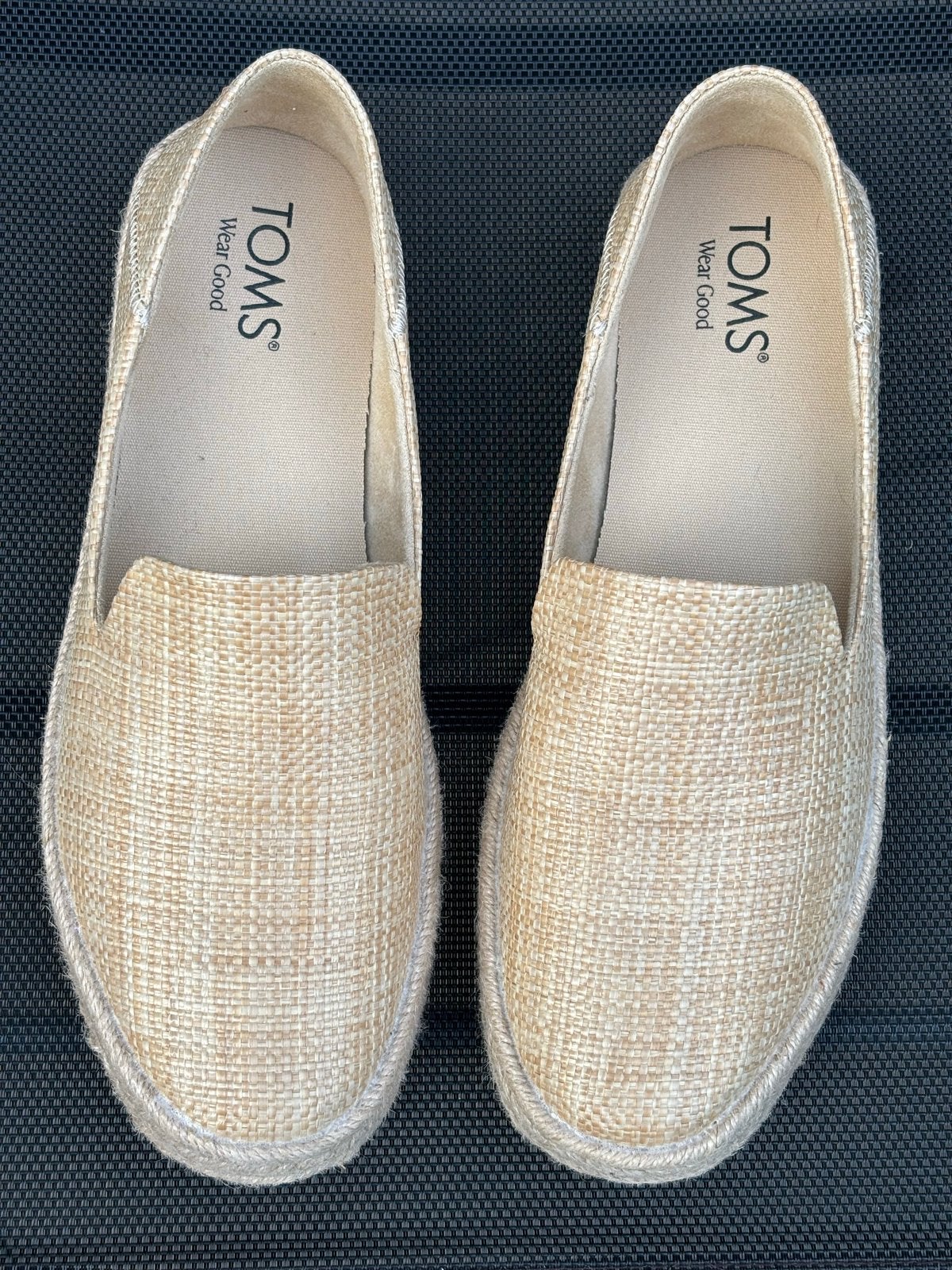 TOMS Carolina Espadrille Raffia, beige, Beige, Nieuw, Ophalen of Verzenden, Espadrilles of Moccasins