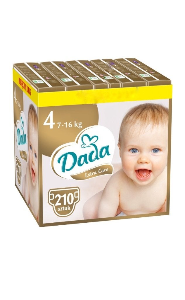 Dada Extra Care Luiers Maat 4 (7-16 kg) - 210 stuks, Verzenden, Nieuw