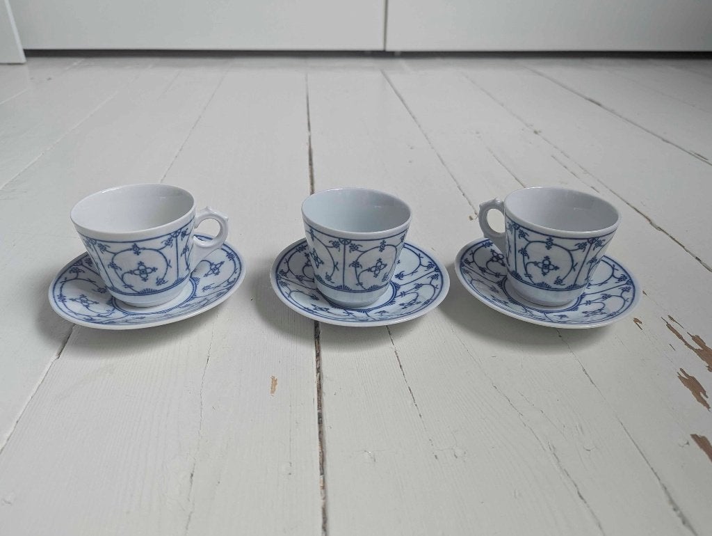 Set van drie kopjes en schotels van Eisenberg DDR, Overige merken, Ophalen of Verzenden, Zo goed als nieuw, Overige stijlen