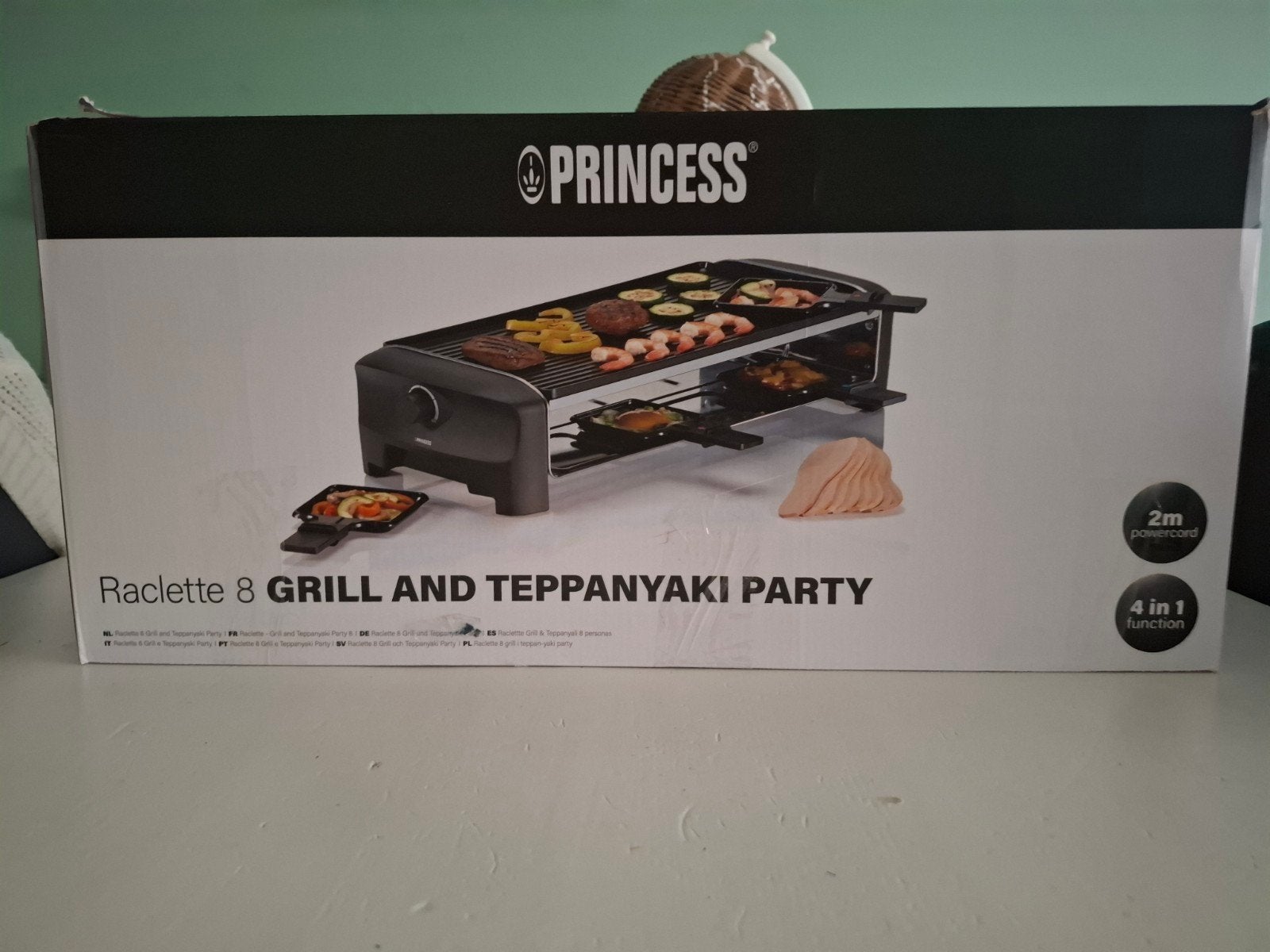 Princess 162840 Raclette 8 Grill and Teppanyaki Party, Witgoed en Apparatuur, Ophalen, Nieuw, 8 personen of meer