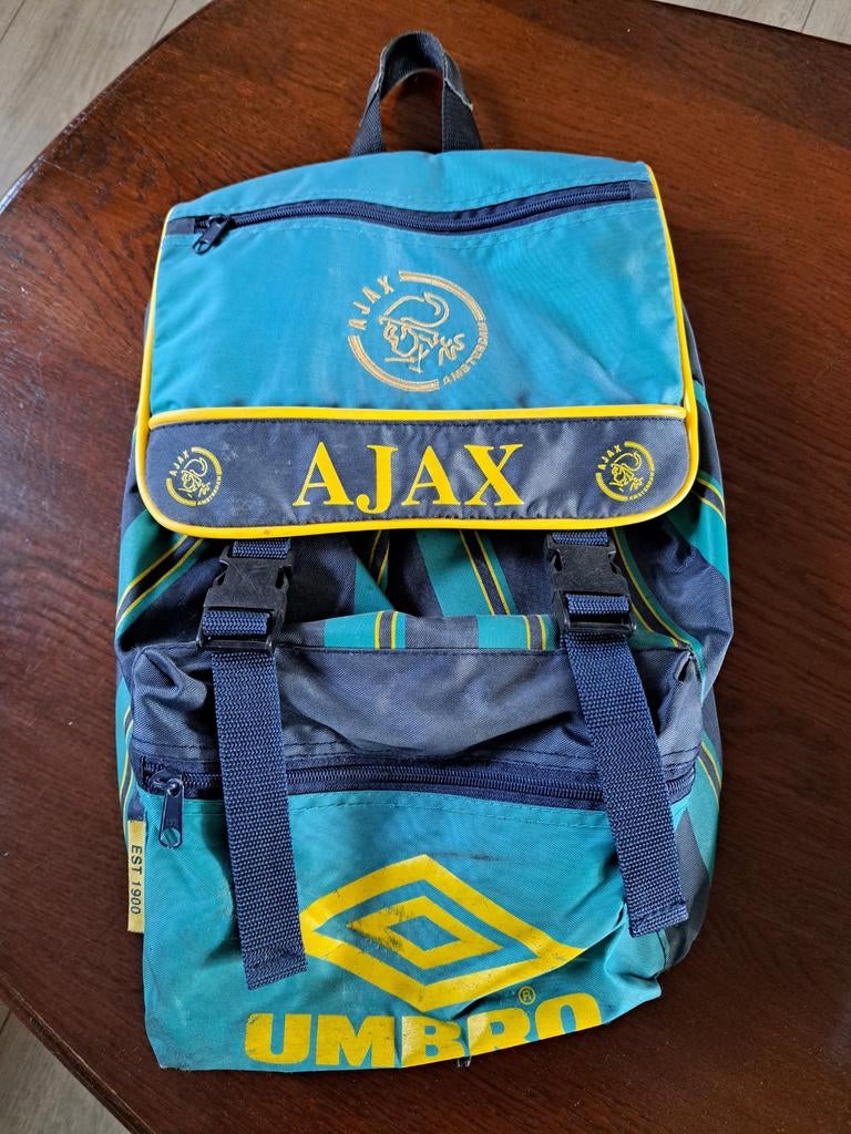 Vintage Ajax Umbro rugzak 1993 1994, Overige merken, Gebruikt, 25 tot 40 cm, Ophalen of Verzenden