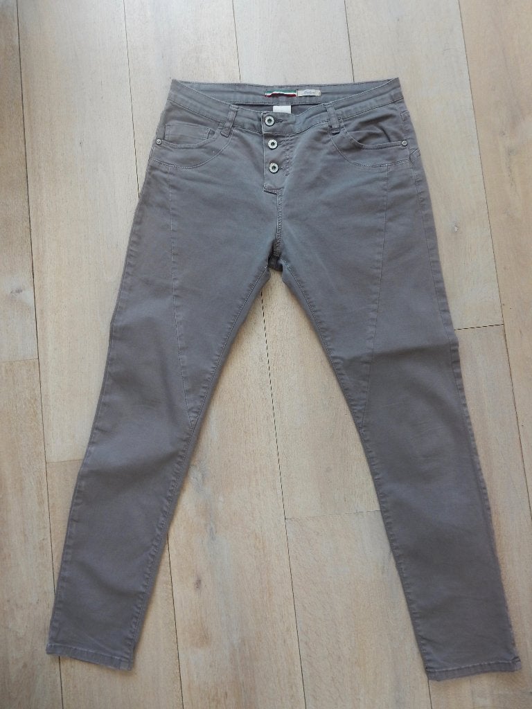 z.g.a.n. bruine lange broek van Please maat 40., Maat 38/40 (M), Bruin, Please, Ophalen of Verzenden