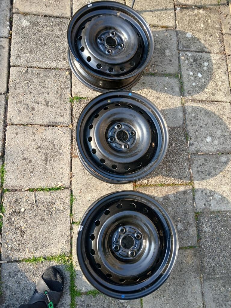 3x velgen 4x100 zgals nieuw bouwj 2025 3voor 125 euro, Ophalen, Gebruikt, 15 inch, Velg(en)