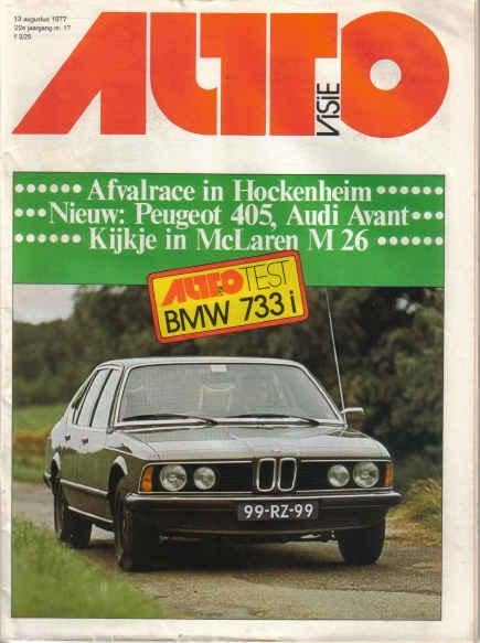 Autovisie 17 1977 : BMW 733i - Toyota Cressida - Opel Rekord, Ophalen of Verzenden, Gelezen, Algemeen