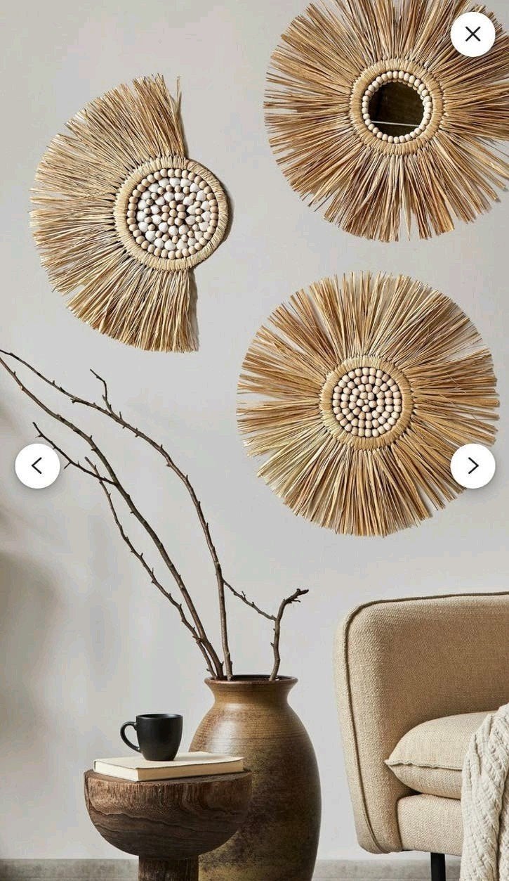 Ibiza Bohemian Muurdecoratie Natuurproducten - Nieuw, Beige, Nieuw, Ophalen of Verzenden, Natuurlijk materiaal
