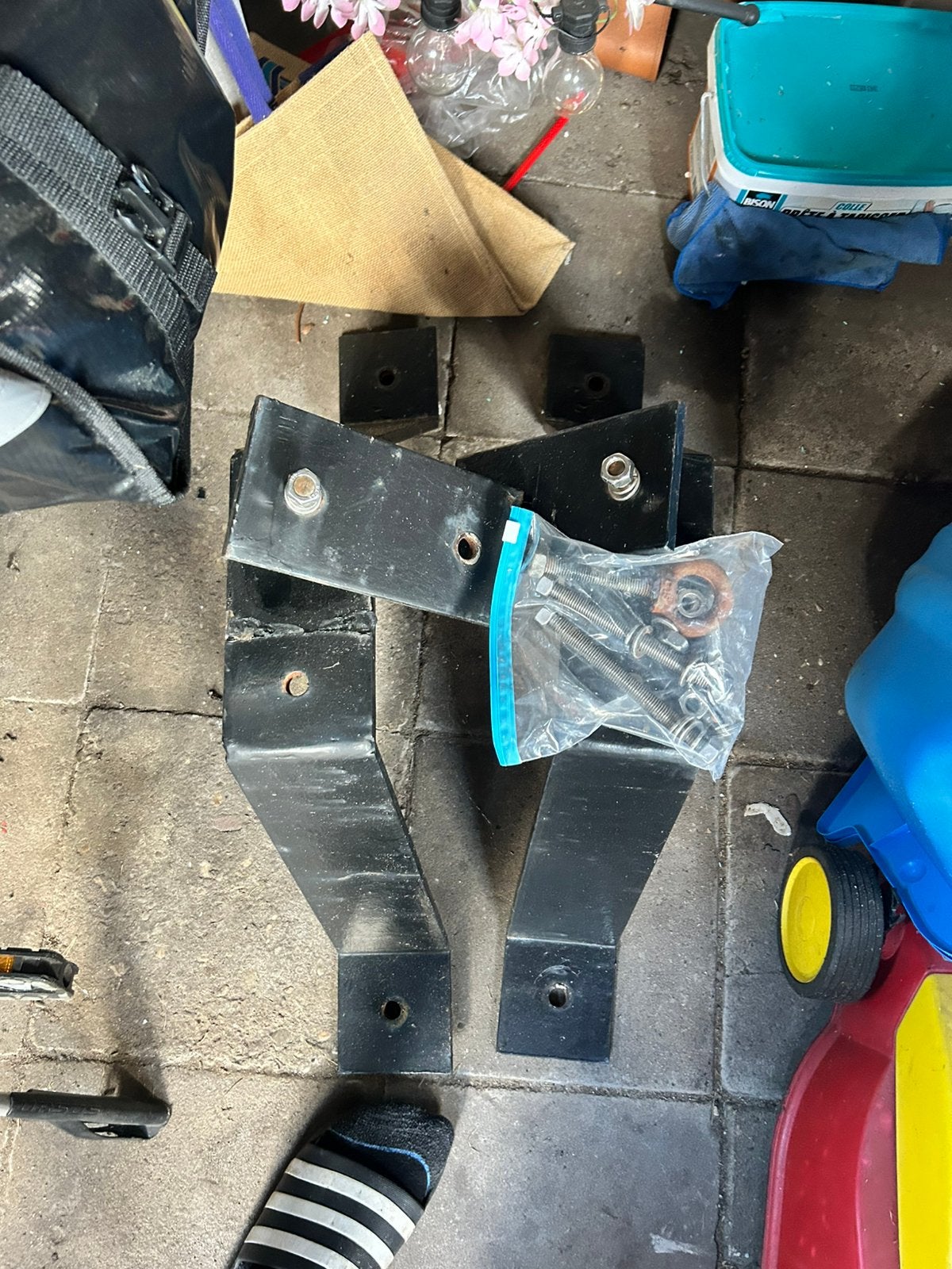 2 x 6 ijzeren koker mast, Ophalen, Mast