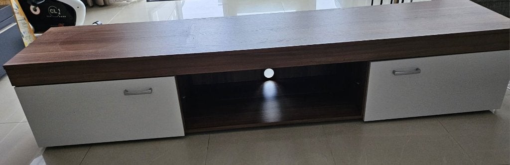 TV meubel, Ophalen, 150 tot 200 cm, Zo goed als nieuw, Minder dan 100 cm