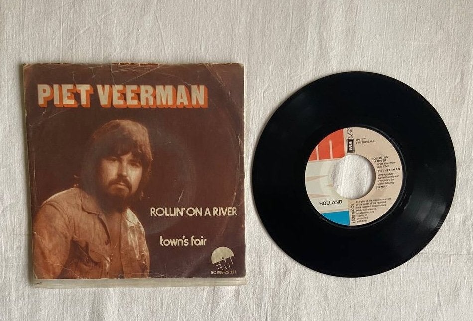 piet veerman - rollin' on a river, Gebruikt, 7 inch, Single, Ophalen of Verzenden