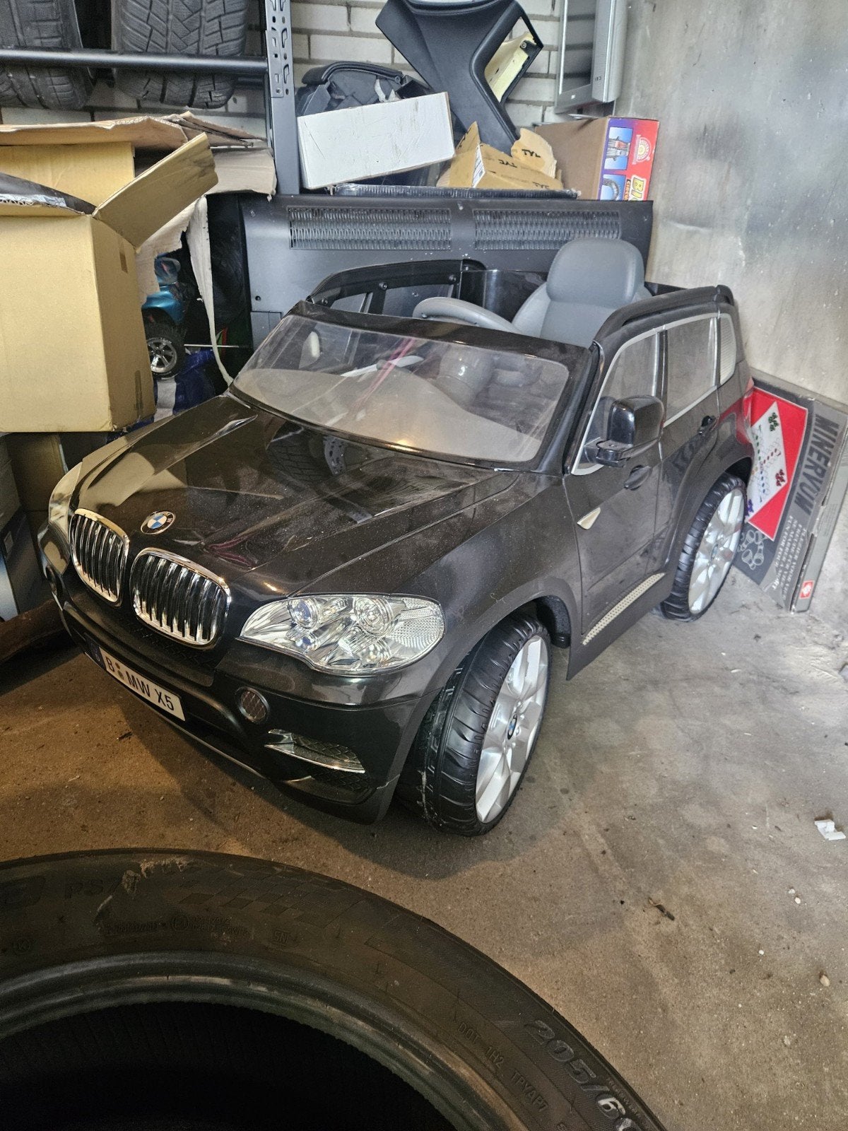 BMW X5 Kinderauto Elektrisch - Zwart, Ophalen of Verzenden, Gebruikt, Loopvoertuig
