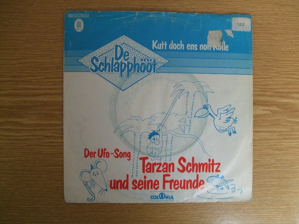 DE SCHLAPPHOOT - KUTT DOCH ENS NOH KOLLE   /  TARZAN SCHMITZ, 7 inch, Ophalen of Verzenden, Zo goed als nieuw, Pop