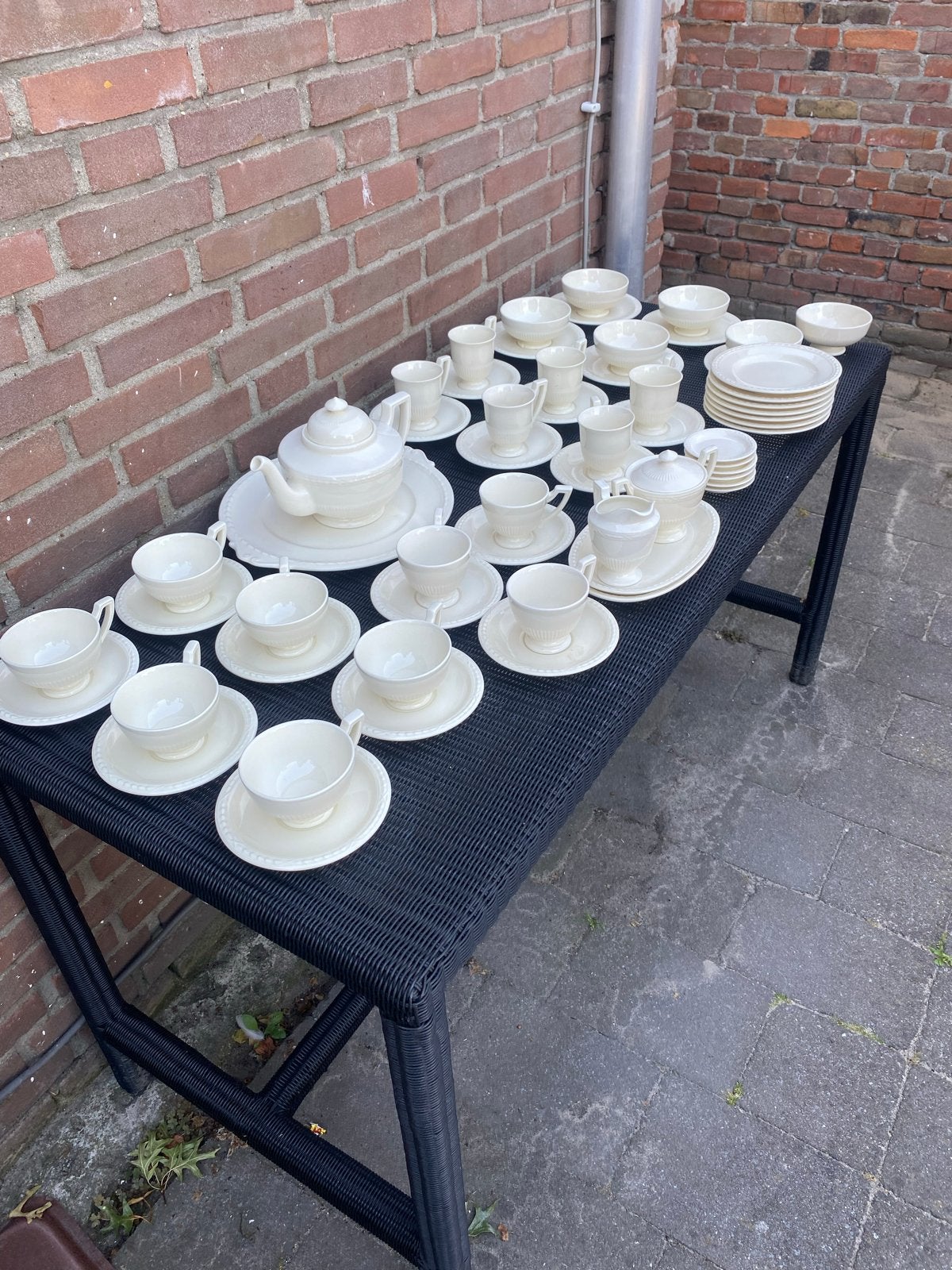 Recamier Royal Creamware Servies - Compleet Theeservies, Overige merken, Ophalen of Verzenden, Zo goed als nieuw, Compleet servies