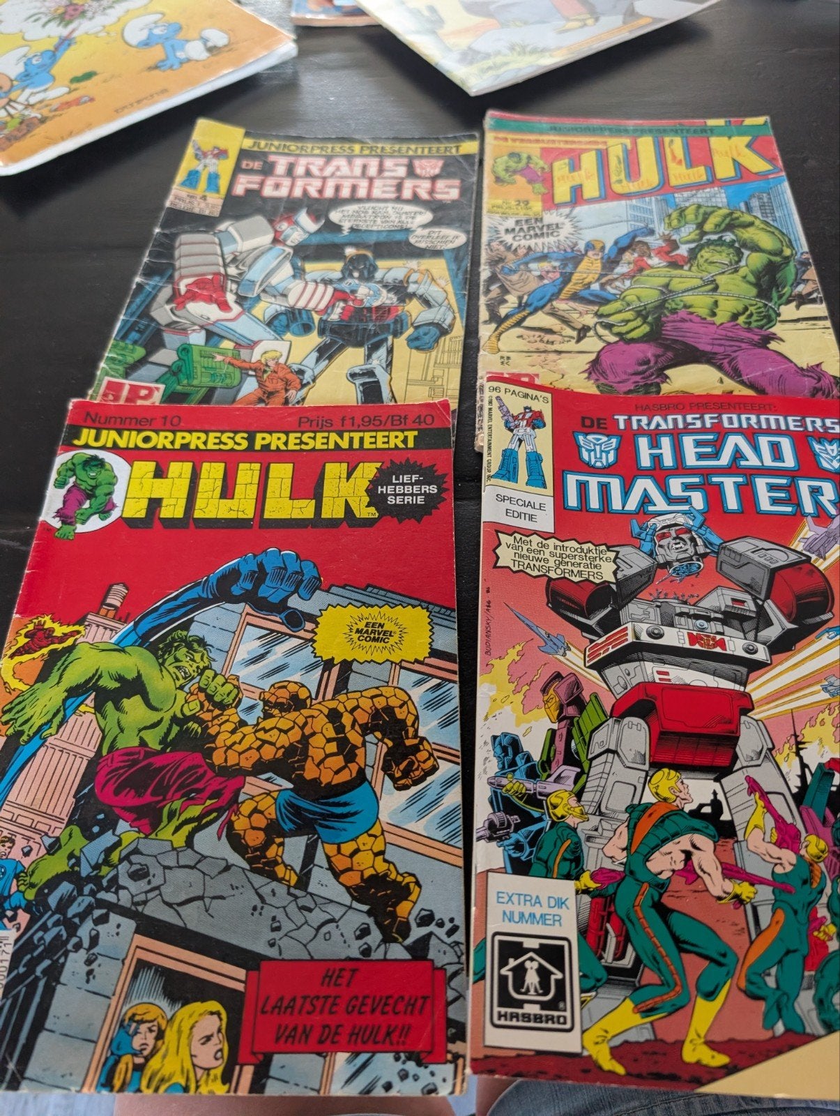 Vintage Transformers en Hulk Comics - Juniorpress, Boeken, Gelezen, Amerika, Ophalen of Verzenden, Meerdere comics