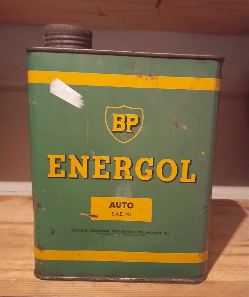 Olieblik  BP energol, Verzamelen, Ophalen of Verzenden, Gebruikt, Overige