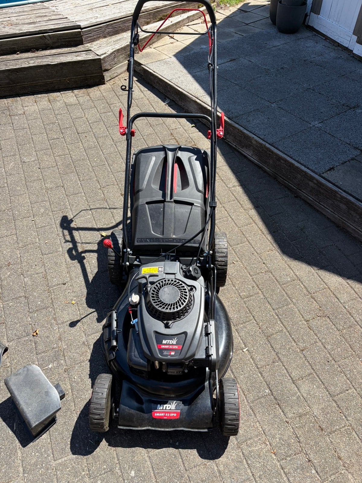 MTD Smart 53 SPO Benzine Grasmaaier | Zelfrijdend | 53 cm |, Ophalen, Zo goed als nieuw, 50 cm of meer, Opvangbak