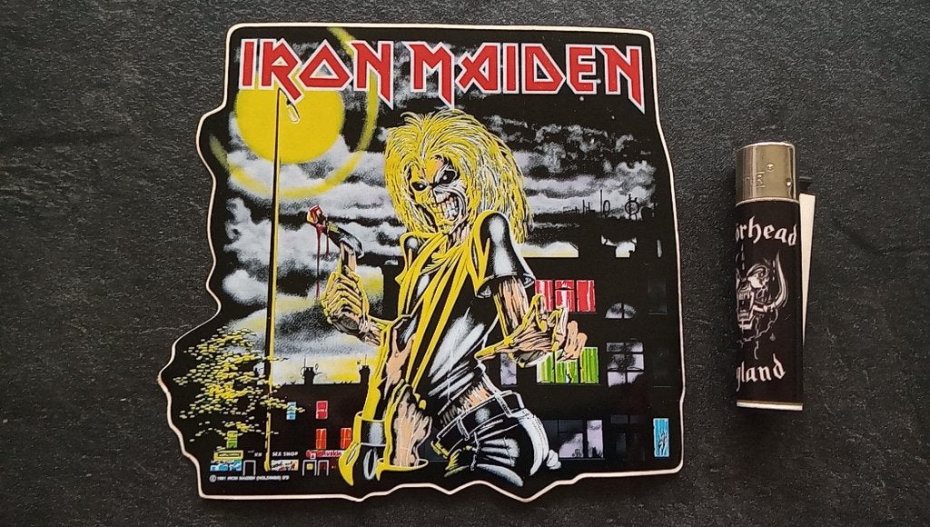 Iron Maiden prachtige 1981 killers sticker st17 -14x14.5 cm, Ophalen of Verzenden, Nieuw, Overige typen