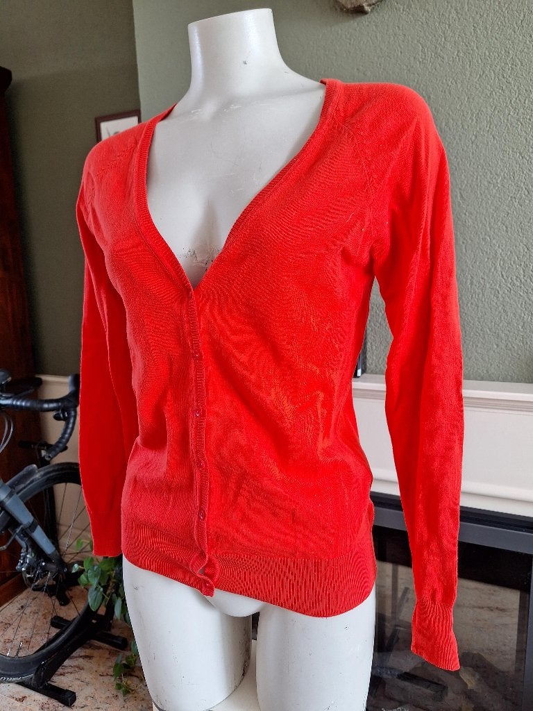 Zara rood nette cardigan vest mt L 42 44, Kleding | Dames, Verzenden, Zara, Maat 42/44 (L), Zo goed als nieuw