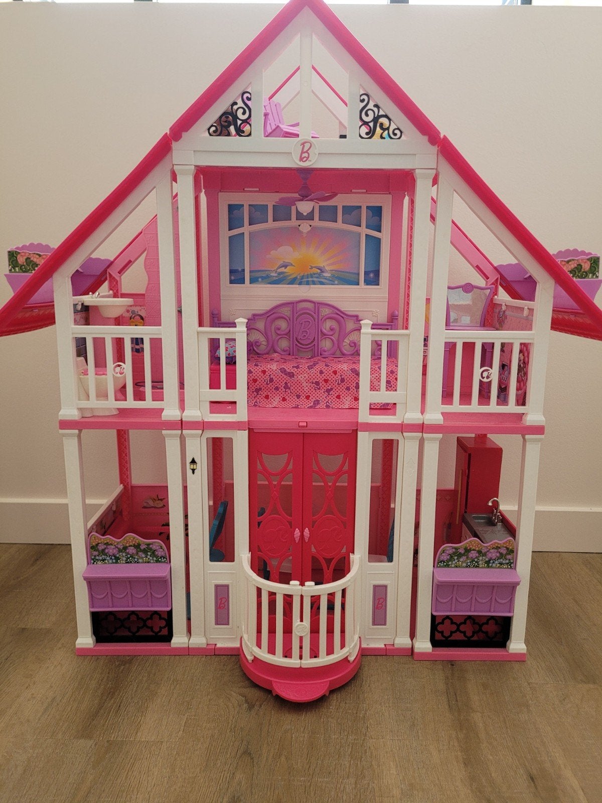 Barbie Droomhuis - Groot en Compleet Poppenhuis, Kinderen en Baby's, Ophalen, Gebruikt, Poppenhuis