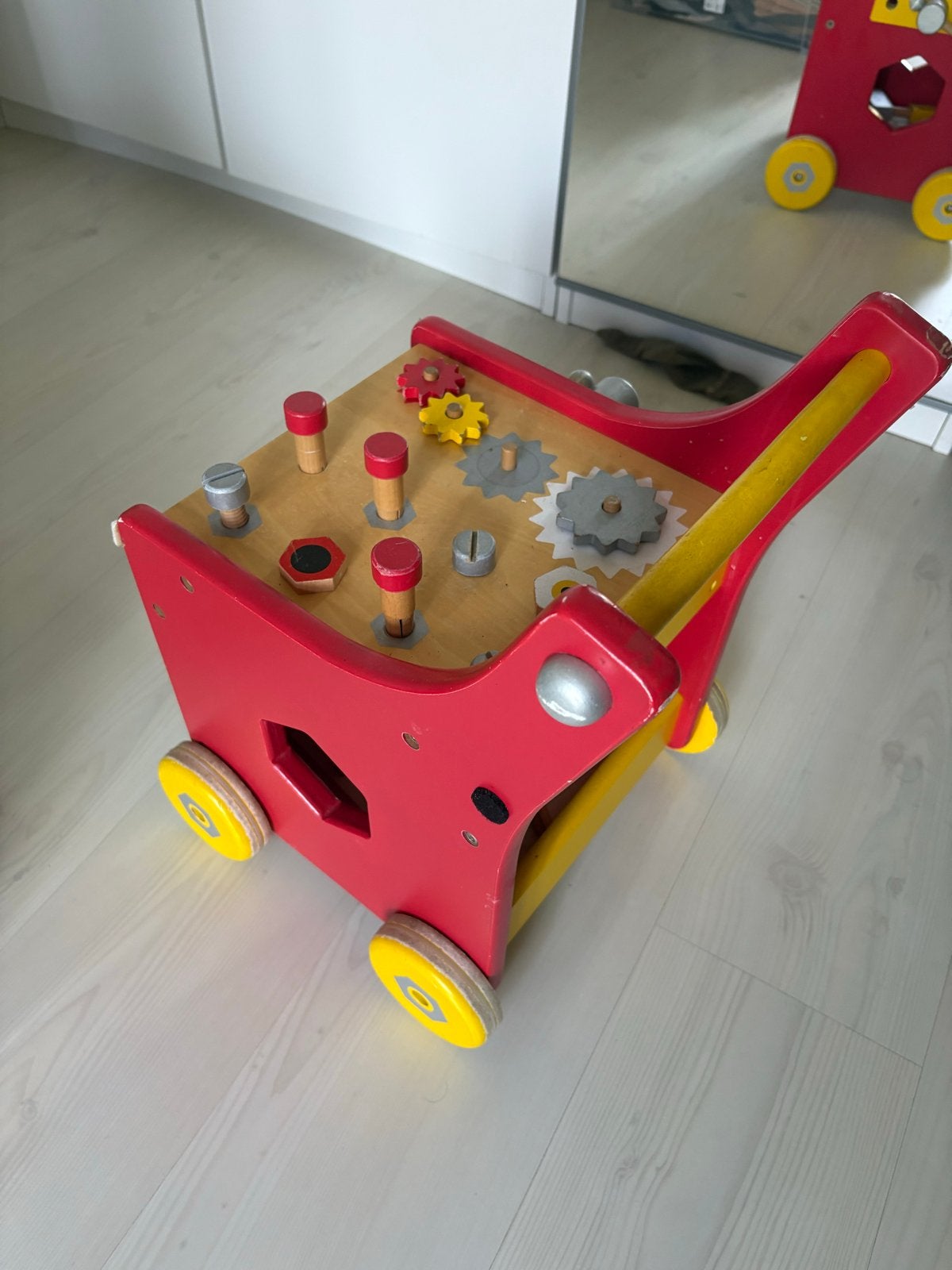 Janod Bricolo Houten Loopwagen Werkbank, Ophalen of Verzenden, Gebruikt, Jongen of Meisje