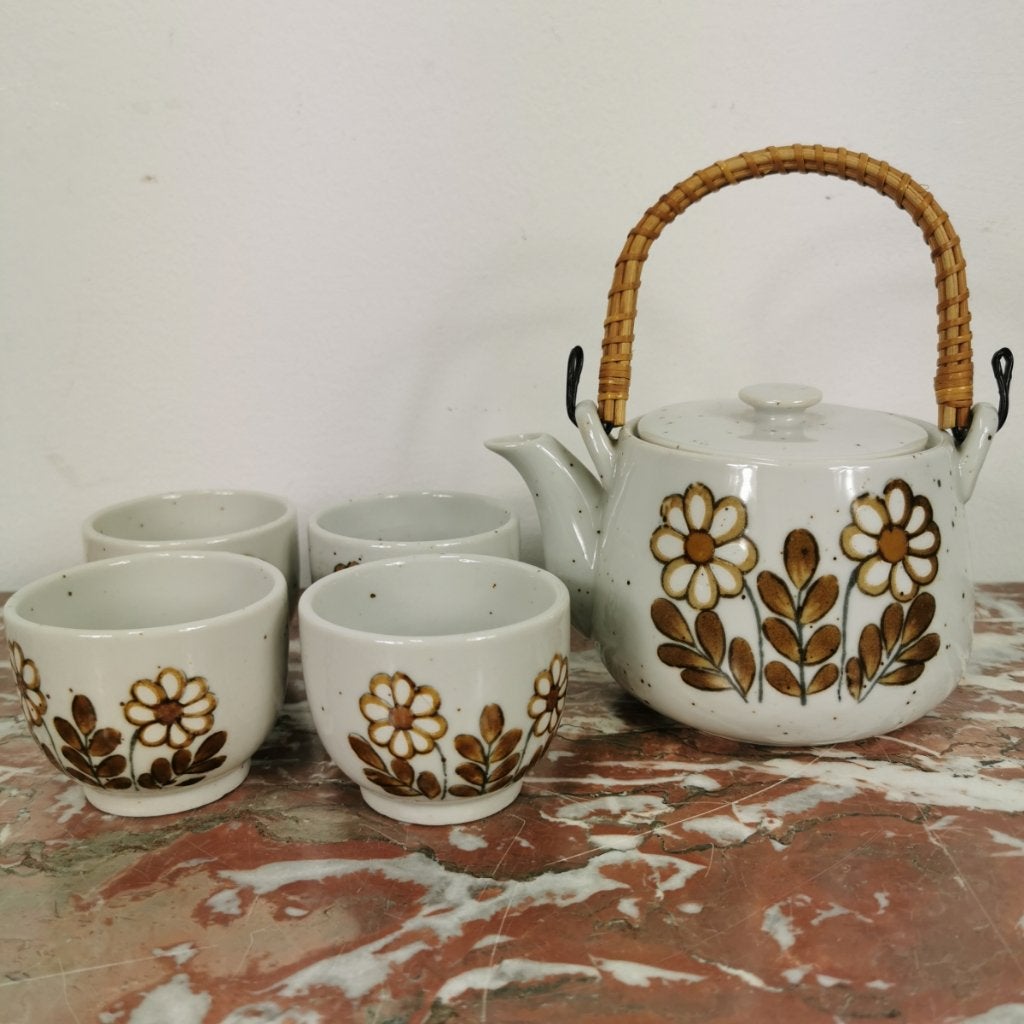 Vintage mid century oosters theeservies keramiek, Huis en Inrichting, Valkenswaard, Keramiek, Info@flashbackfurniture.nl, Flashback Furniture