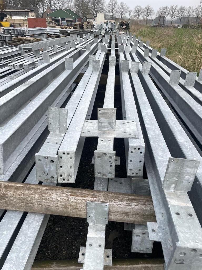 Spanten, Gedemonteerde constructie stal/schuur, Doe-het-zelf en Verbouw, Metalen, Ophalen of Verzenden, Gebruikt