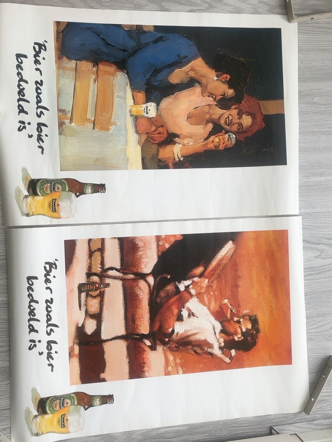Heineken Retro Posters 1992 - Malcolm T. Liepke & Anne Magil, Verzenden, A1 t/m A3, Reclame, Rechthoekig Staand