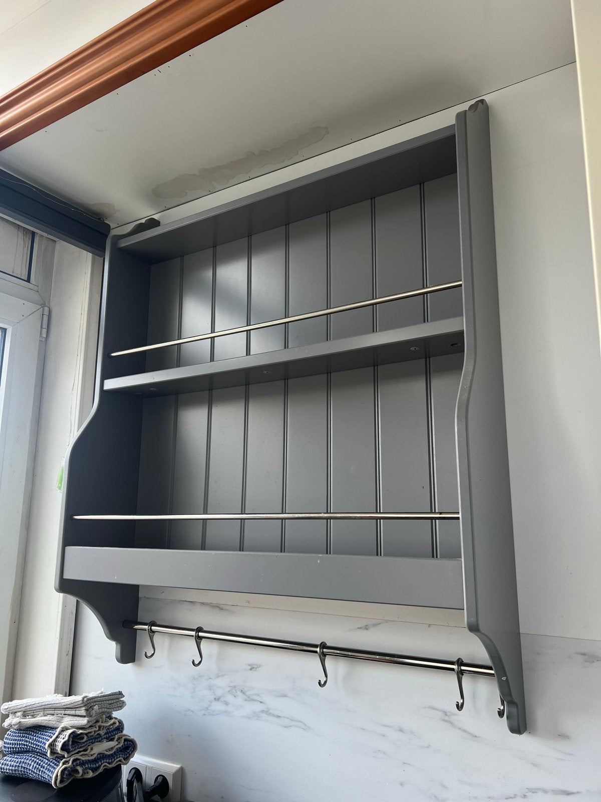 IKEA TORNVIKEN wandrek/bordenrek - Grijs, Huis en Inrichting, Keuken | Keukenbenodigdheden, Ophalen, Bordenrek, Hout, IKEA