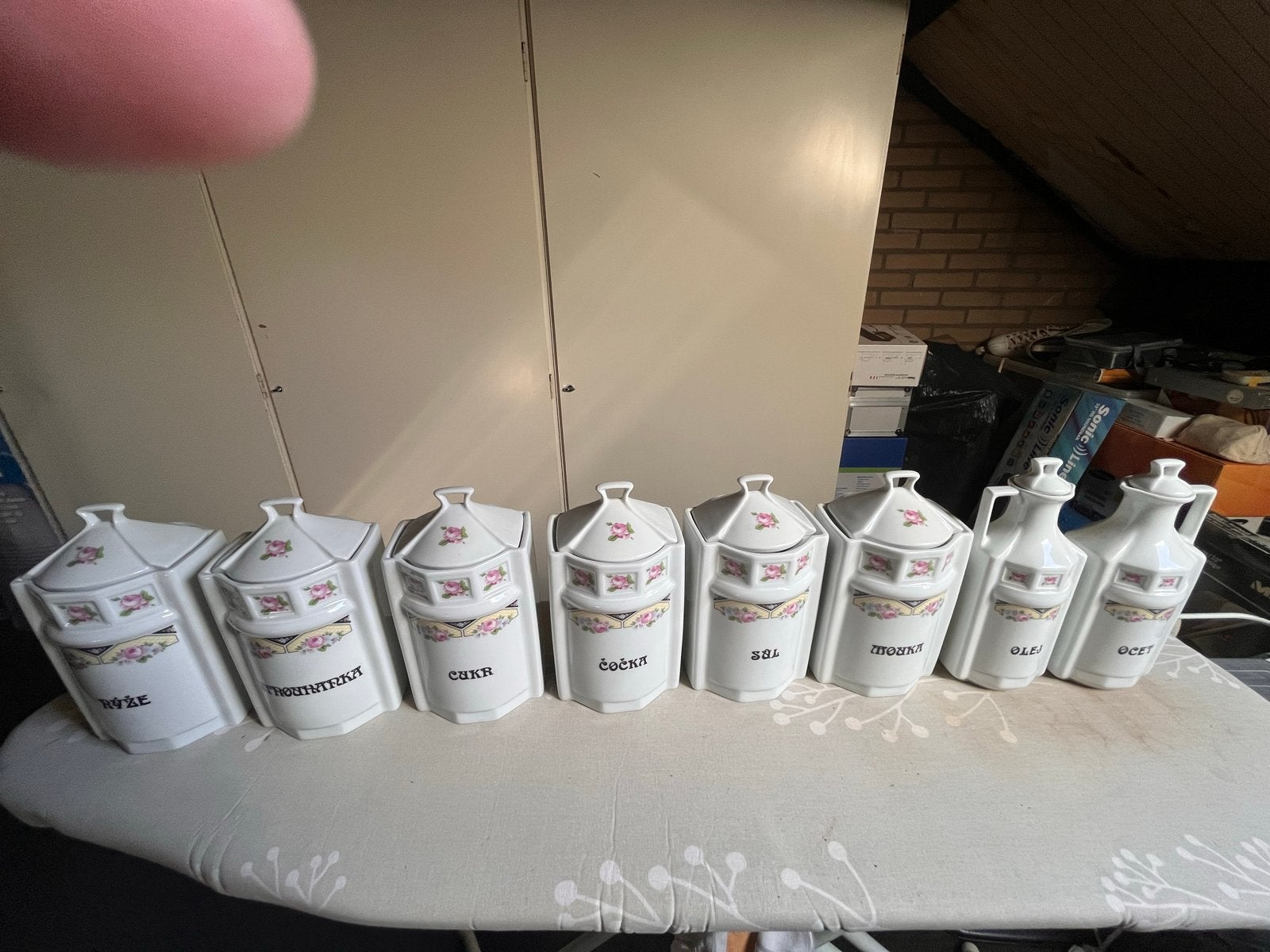 Vintage Porseleinen Keukenpotten Set - Handgemaakt Tsjechisc, Ophalen