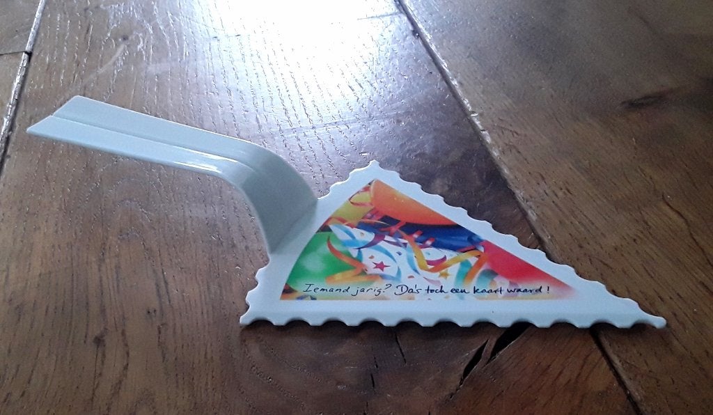 Vrolijke taartschep - pizzaschep - met tekst, Overige typen, Ophalen of Verzenden, Nieuw, Kunststof
